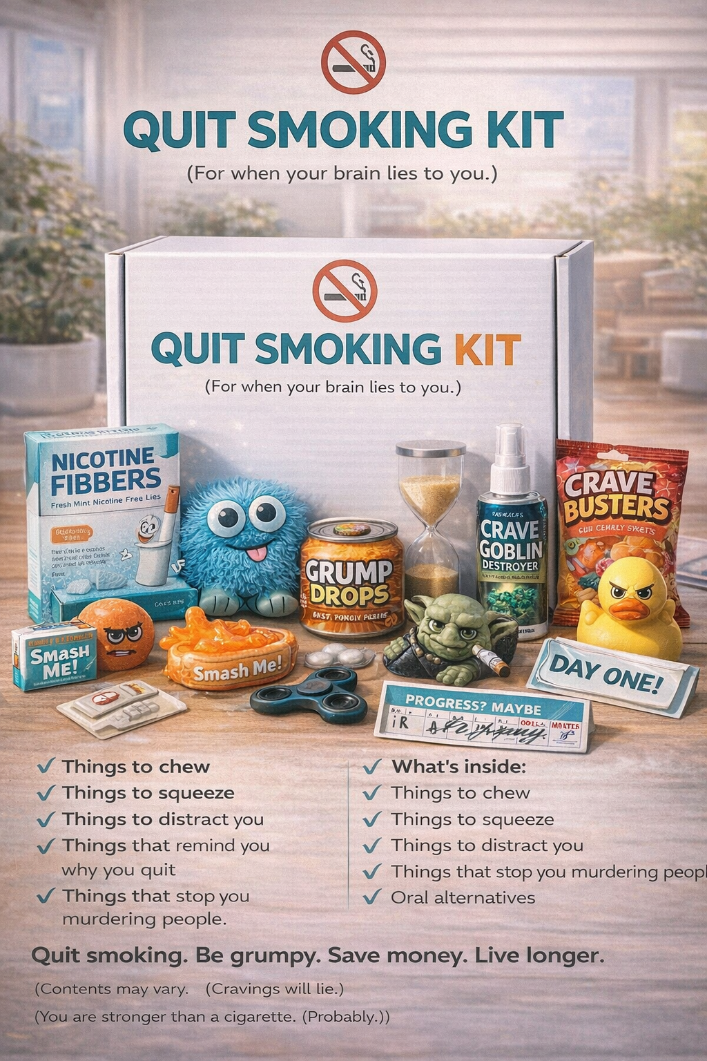 Quit smoking survival kit